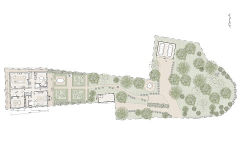 Luxe brochureplattegrond met perceel - Sloten, Friesland - Villa Panorama