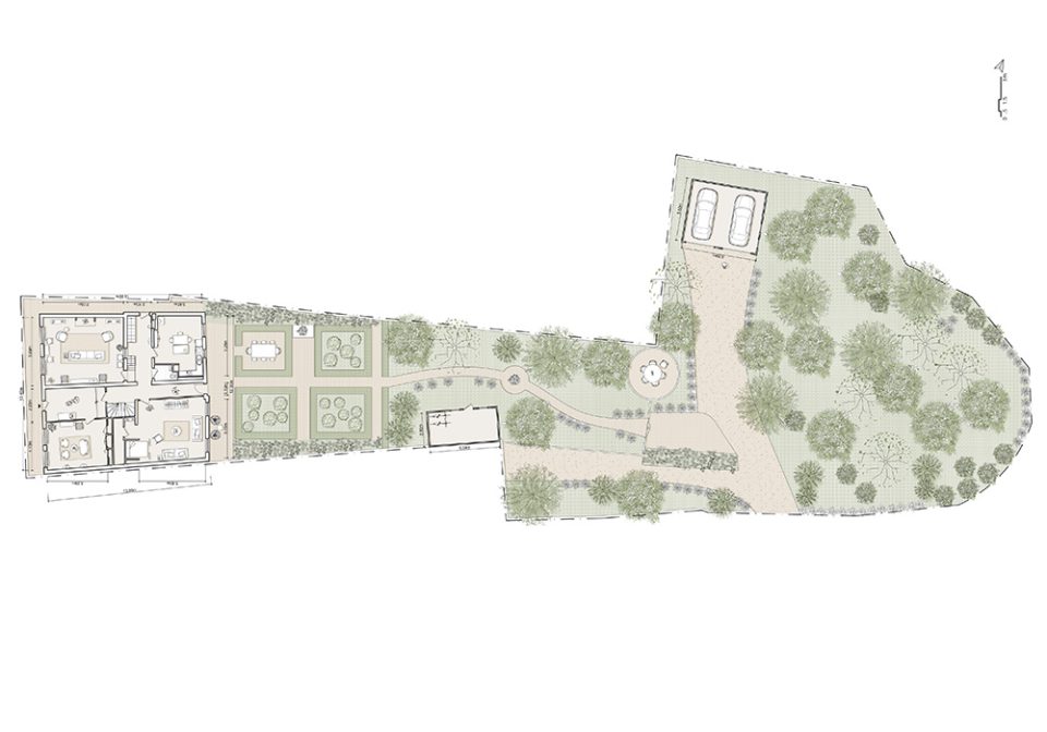 Luxe brochureplattegrond met perceel - Sloten, Friesland - Villa Panorama